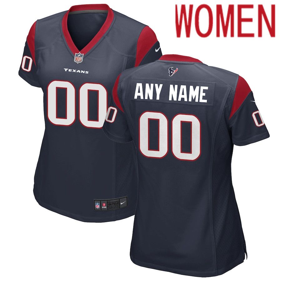 Cheap Women Houston Texans Nike Navy Custom Game NFL Jersey
